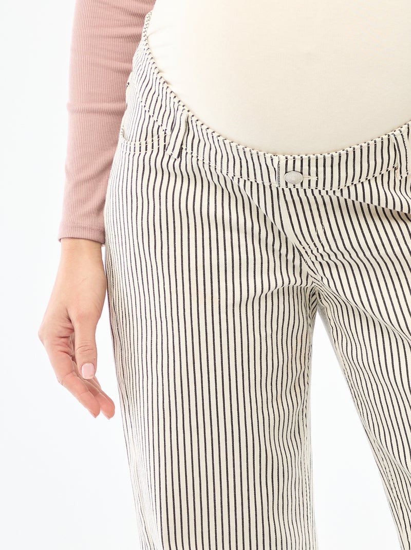 Pantalón de maternidad wide leg Blanco - Kiabi