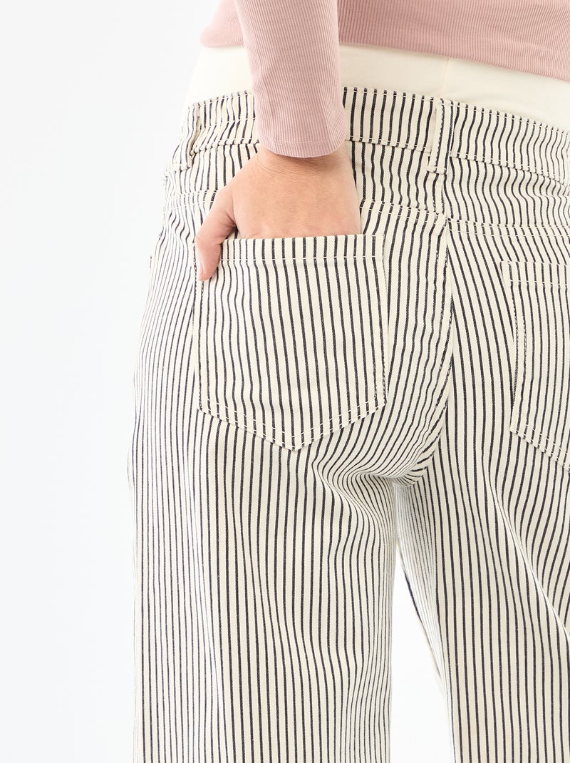 Pantalón de maternidad wide leg Blanco - Kiabi