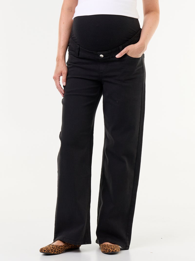 Pantalón de maternidad wide leg Negro - Kiabi