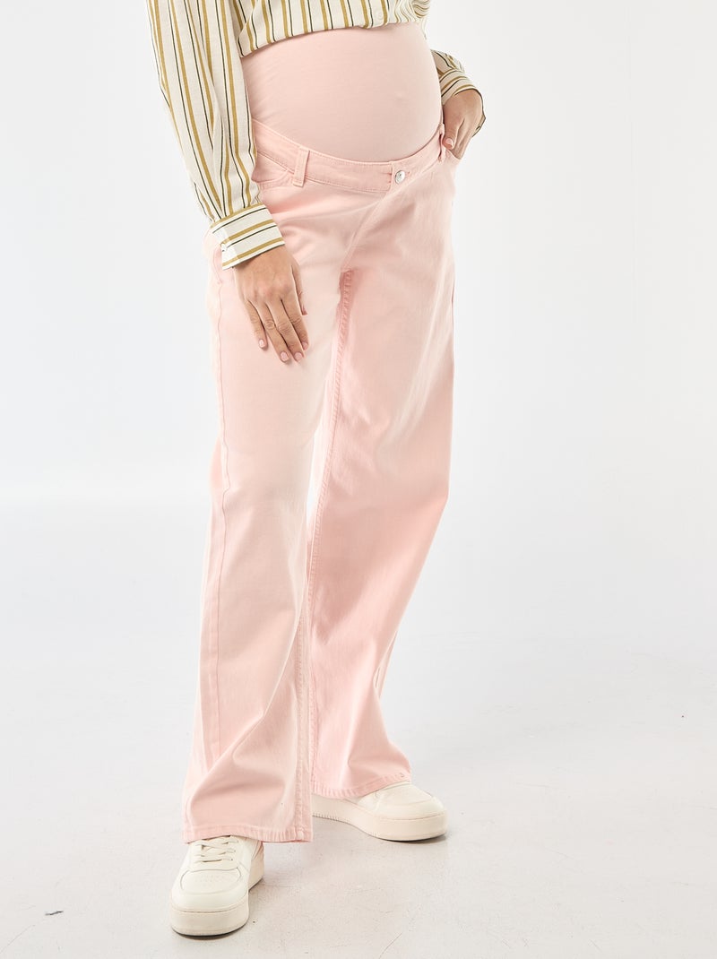 Pantalón de maternidad wide leg Rosa - Kiabi