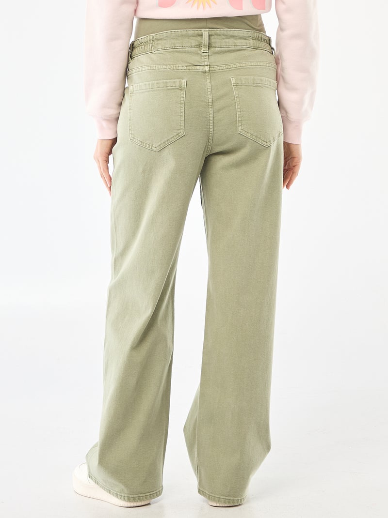 Pantalón de maternidad wide leg Verde - Kiabi