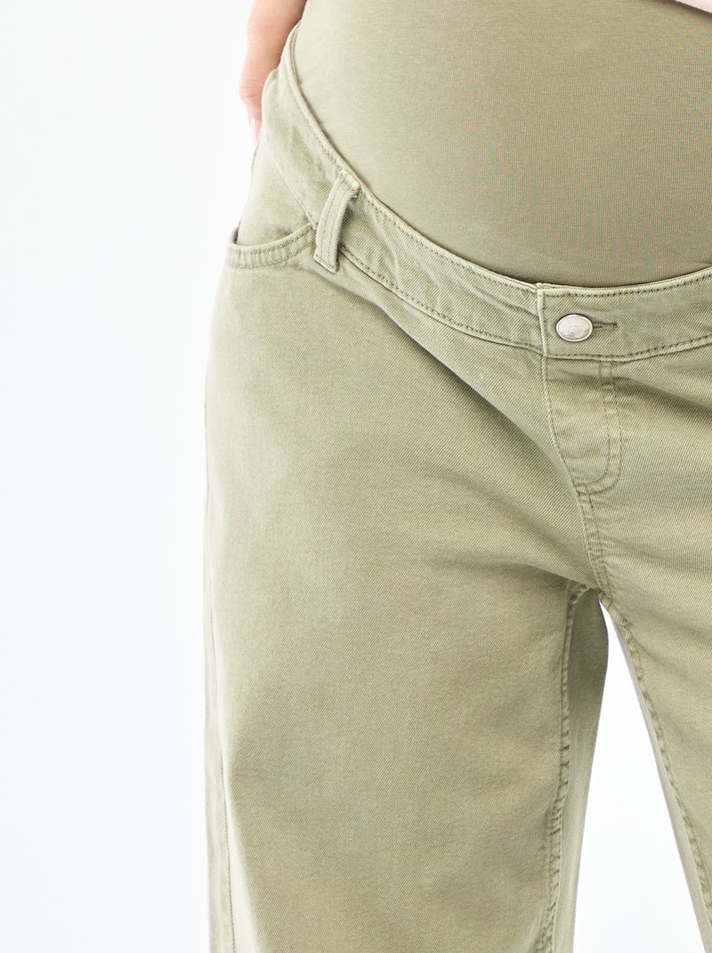 Pantalón de maternidad wide leg Verde - Kiabi