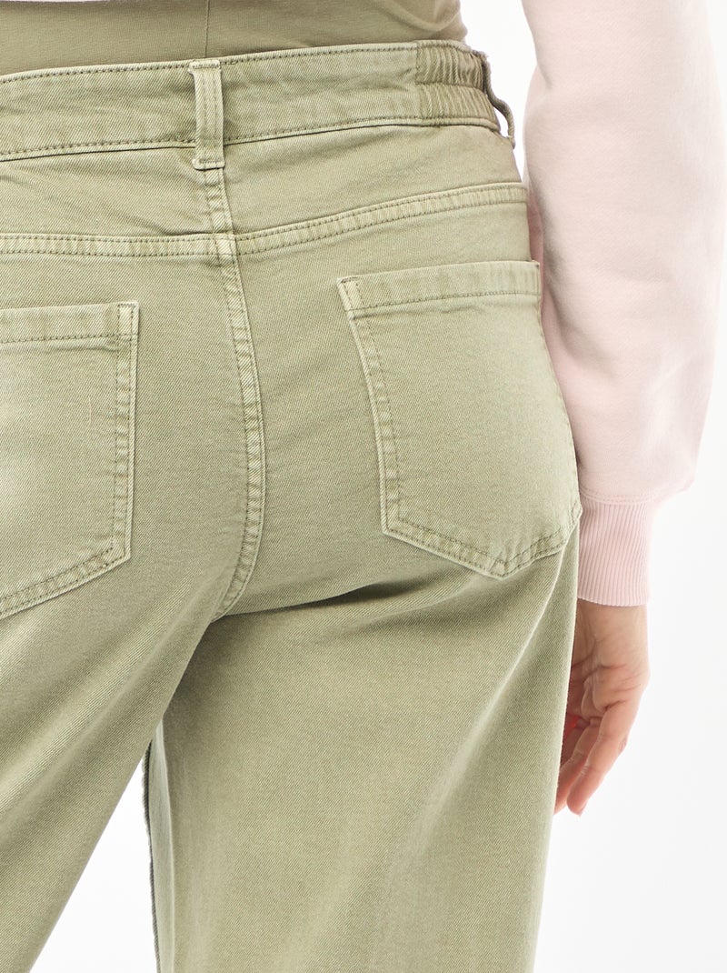Pantalón de maternidad wide leg Verde - Kiabi