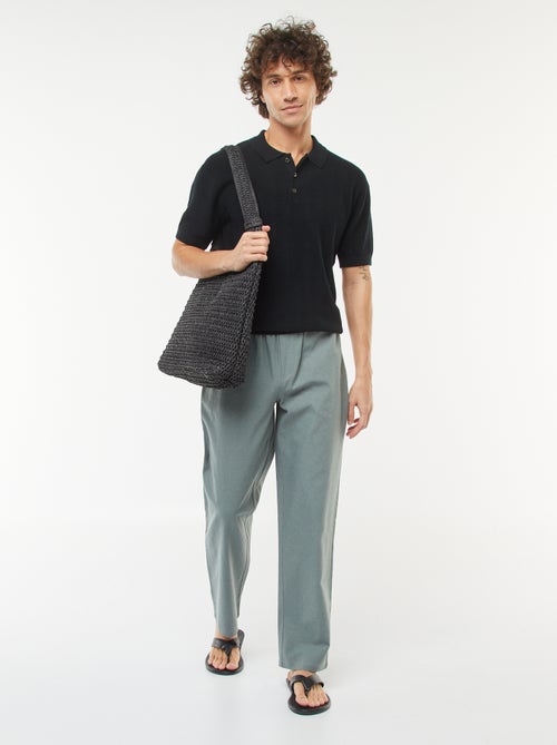Pantalón de mezcla de lino corte recto - Kiabi