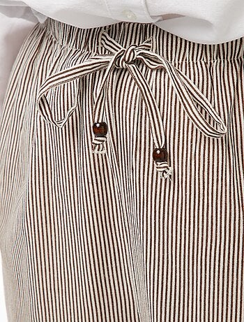 Pantalón de mezcla de lino wide leg