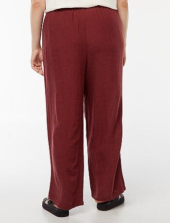 Pantalón de mezcla de lino wide leg