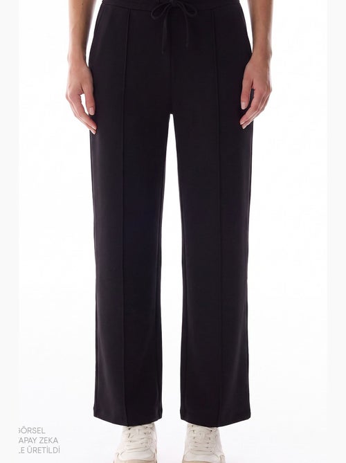 Pantalón de mujer de modal de pierna recta, tiro alto penti - Kiabi Pantalón de mujer de modal de pierna recta, tiro alto penti - Kiabi
