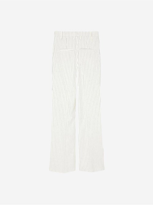 Pantalón de mujer de tiro medio, pernera ancha y rayas dilvin - Kiabi Pantalón de mujer de tiro medio, pernera ancha y rayas dilvin - Kiabi