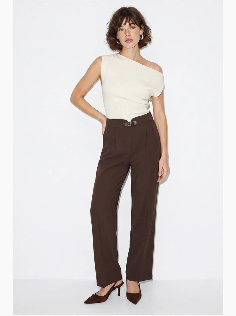 Pantalón de mujer lucci Marrón chocolate - Kiabi