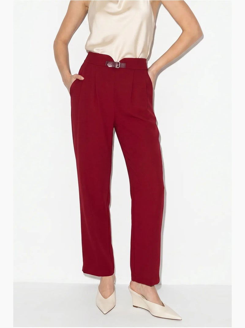 Pantalón de mujer lucci Rojo burdeos - Kiabi