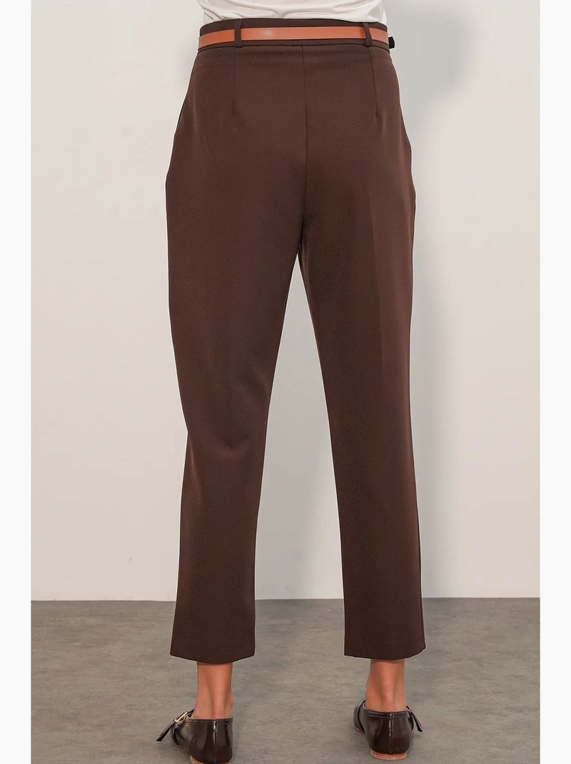 Pantalón de mujer recto bdart Marrón chocolate - Kiabi