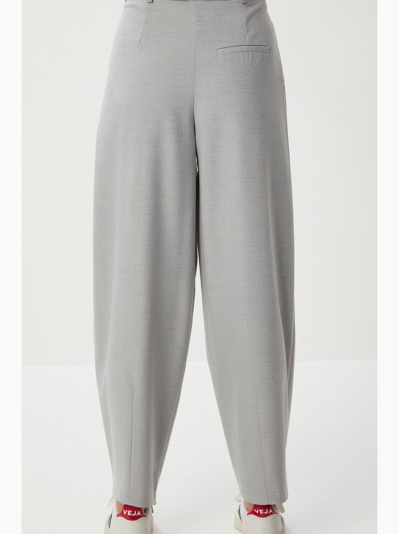 Pantalón de mujer recto istanbul Gris claro - Kiabi