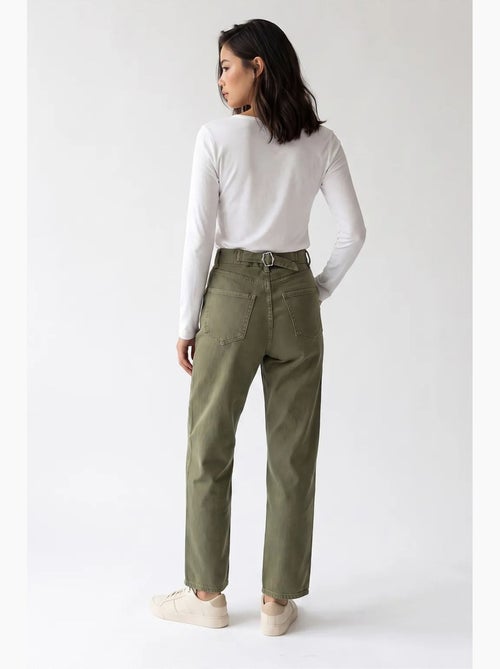 Pantalón de mujer recto mixray - Kiabi Pantalón de mujer recto mixray - Kiabi