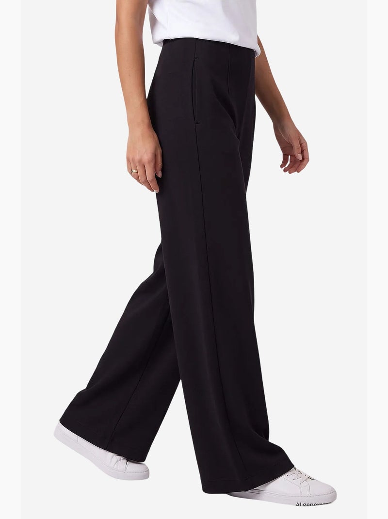 Pantalón de mujer recto tommy Negro - Kiabi