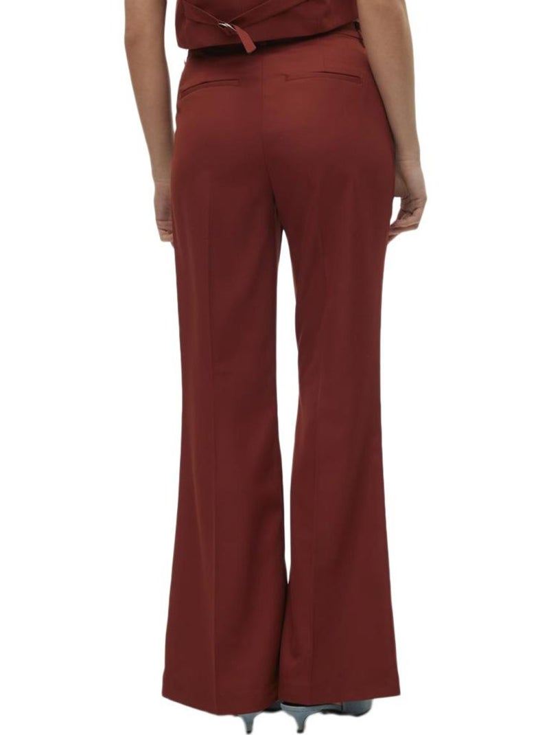 Pantalón de Mujer Vero Moda con Pinzas Marrón tabaco - Kiabi