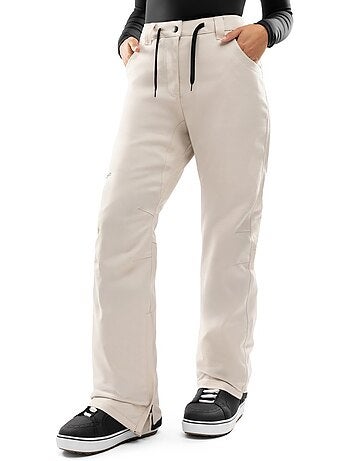 Pantalón de nieve hardshell mujer esquí y nieve mujer p2-w naeba