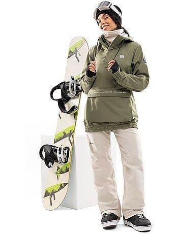 Pantalón de nieve hardshell mujer esquí y nieve mujer p2-w naeba