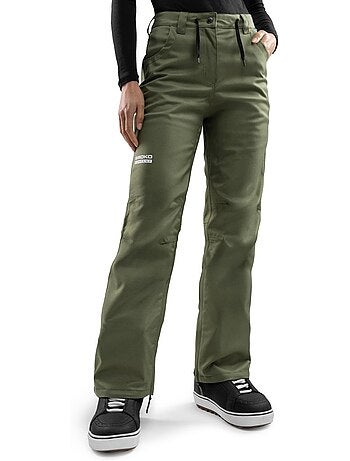 Pantalón de nieve hardshell mujer esquí y nieve mujer p2-w taiga