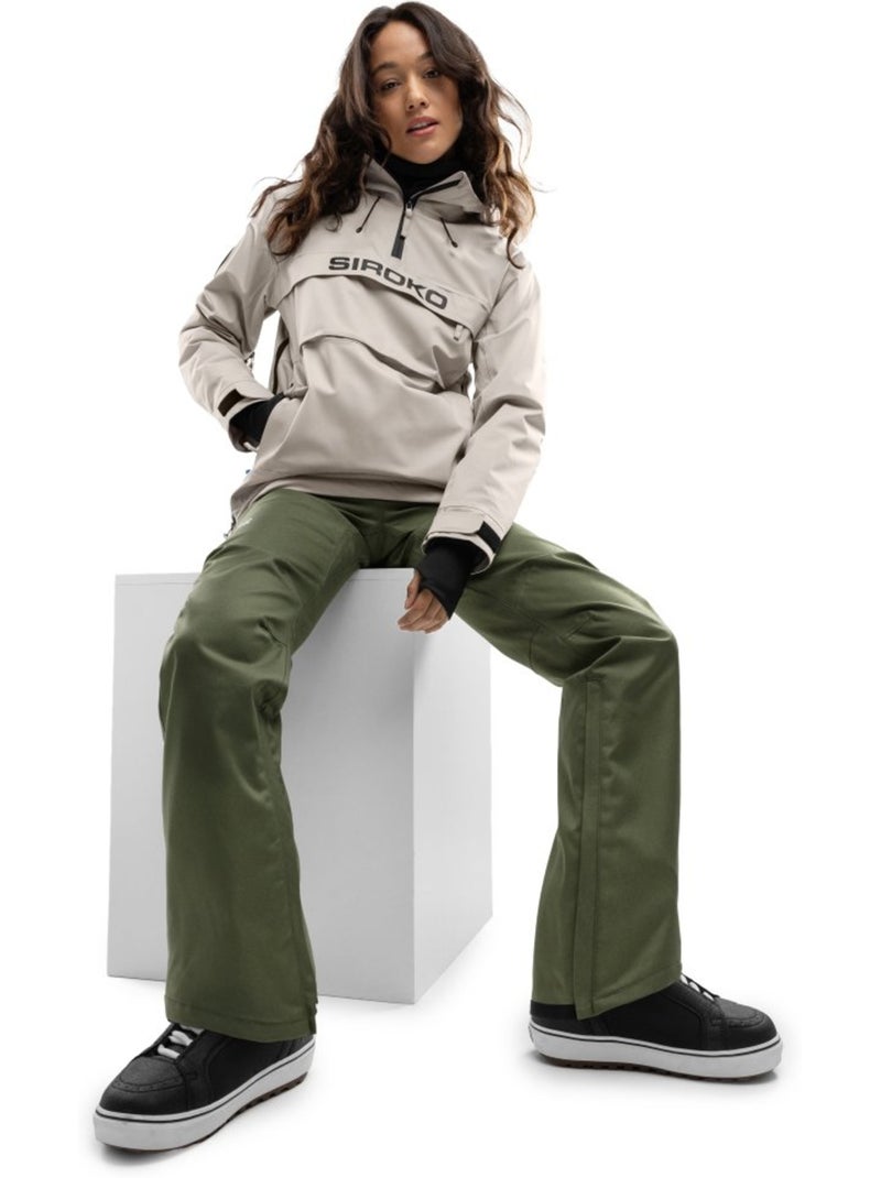 Pantalón de nieve hardshell mujer esquí y nieve mujer p2-w taiga Verde - Kiabi
