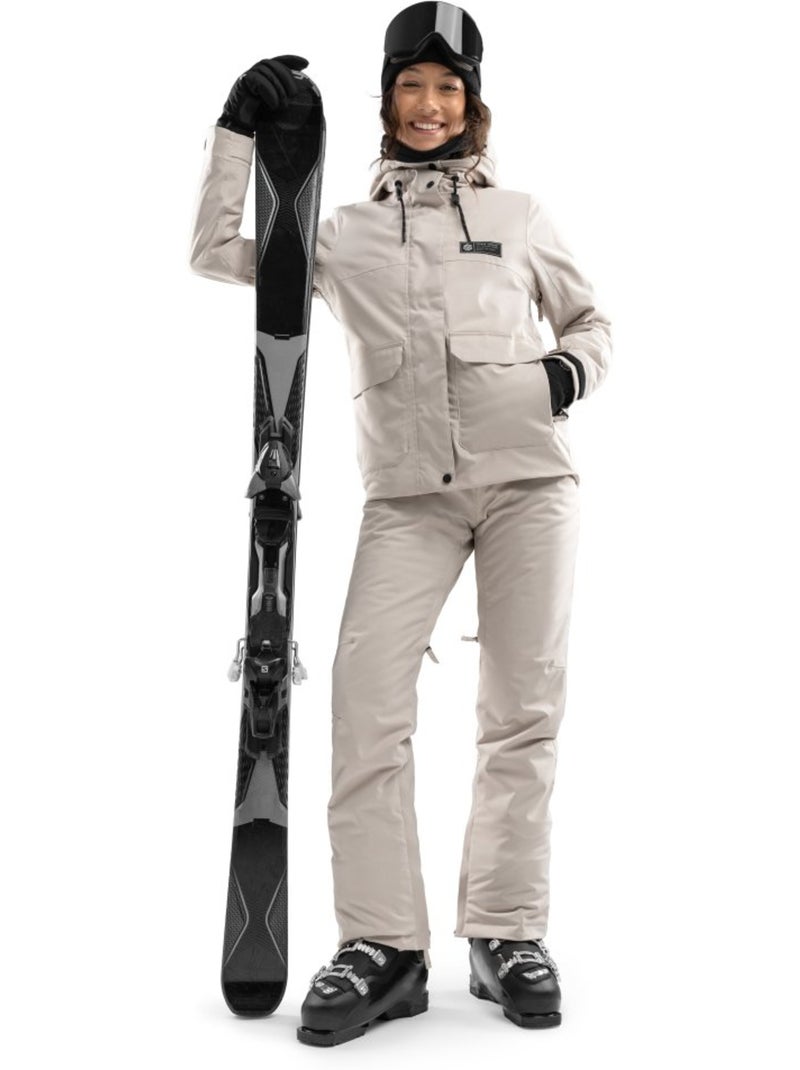 Pantalón de nieve premium de mujer esquí y nieve mujer srx nival Beige - Kiabi