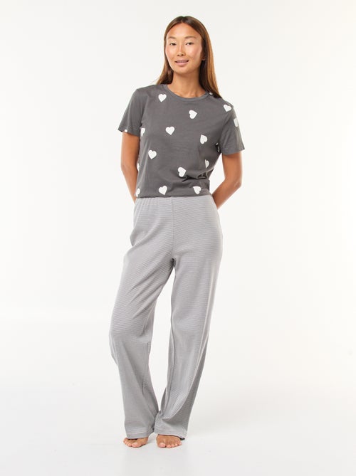 Pantalón de noche de canalé - Kiabi