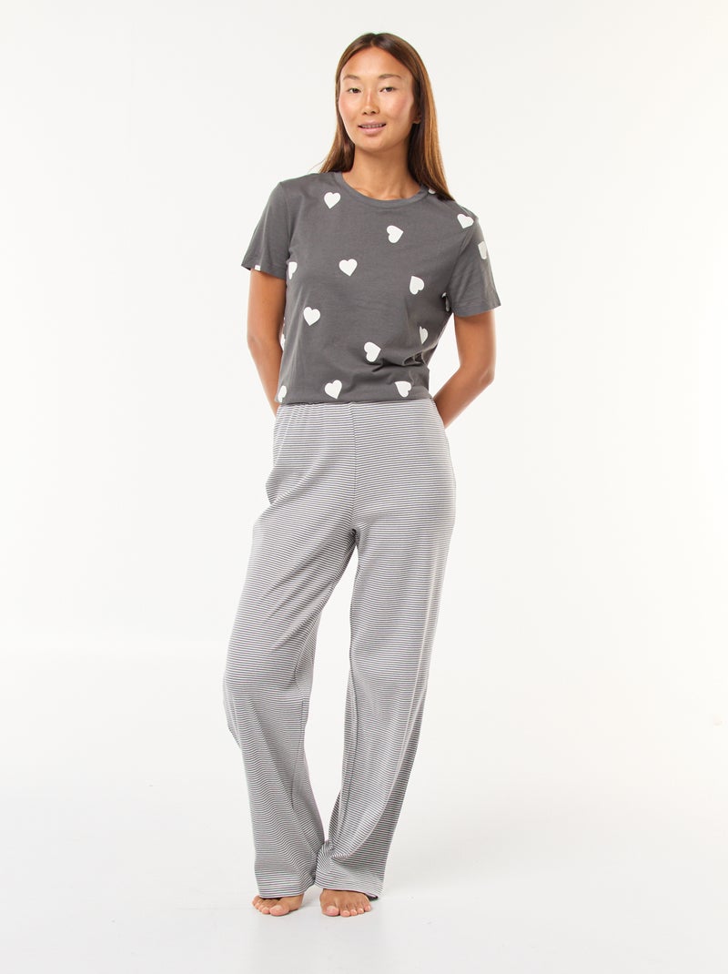 Pantalón de noche de canalé Azul - Kiabi