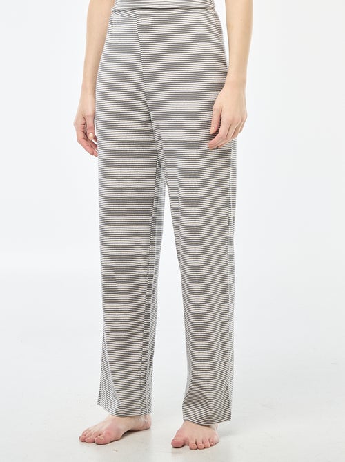 Pantalón de noche de canalé - Kiabi Pantalón de noche de canalé - Kiabi