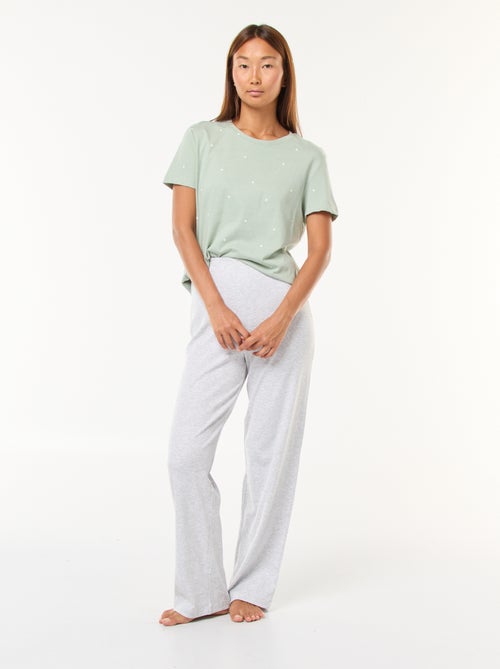 Pantalón de noche de canalé - Kiabi