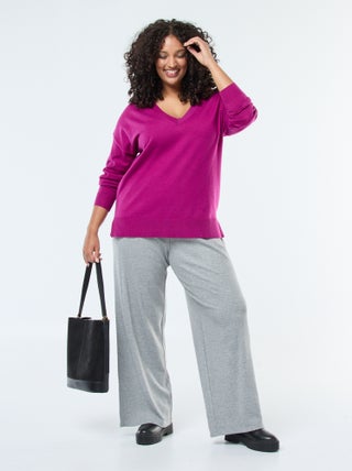 Pantalón de pana ancho liso