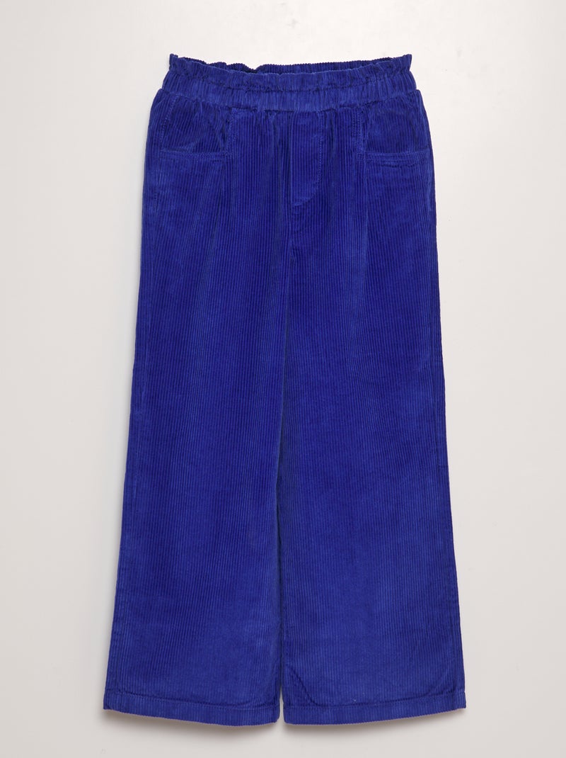 Pantalón de pana azul - Kiabi