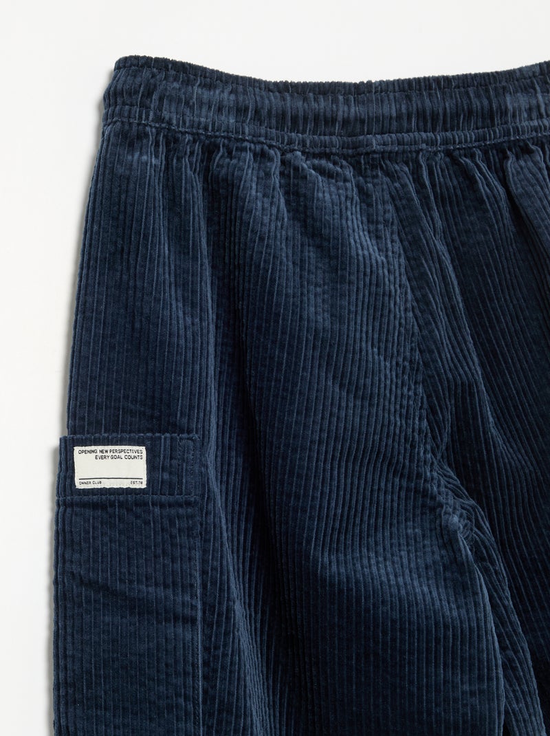 Pantalón de pana Azul - Kiabi