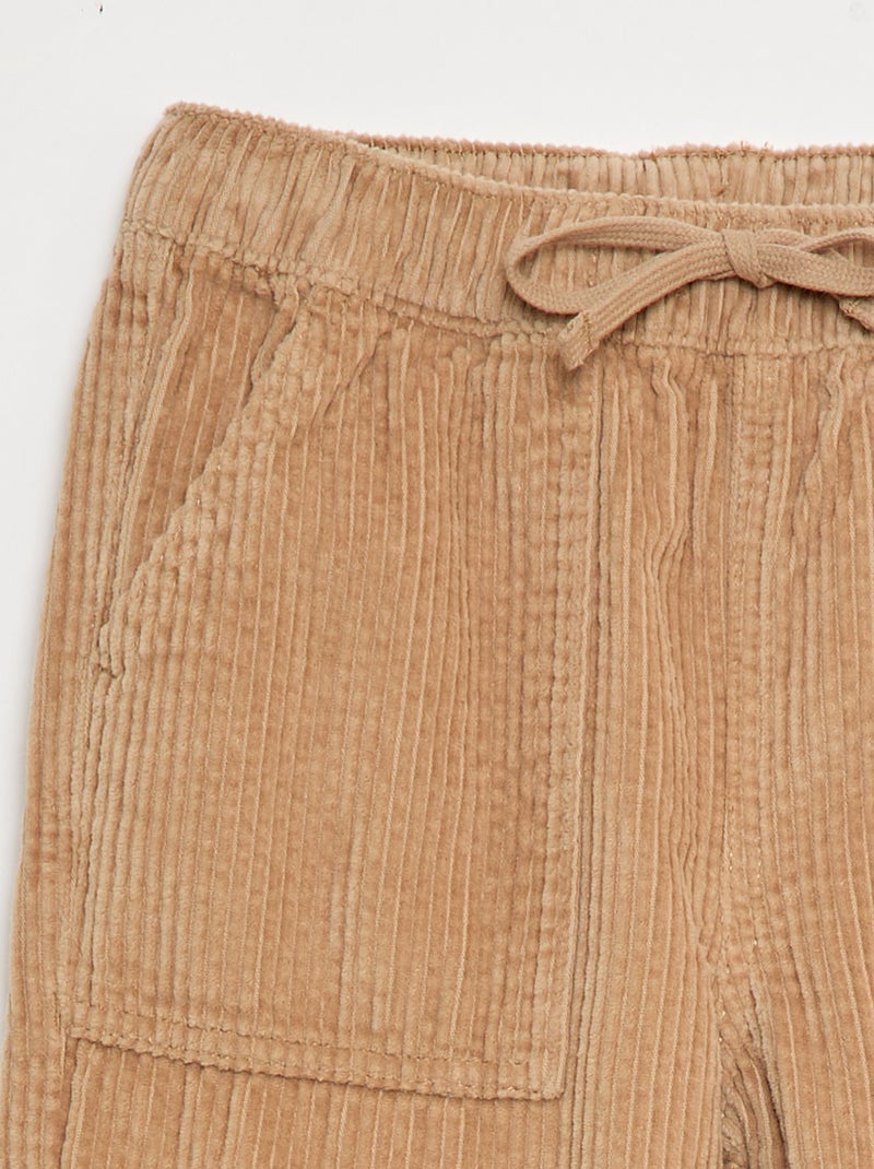 Pantalón de pana Beige - Kiabi