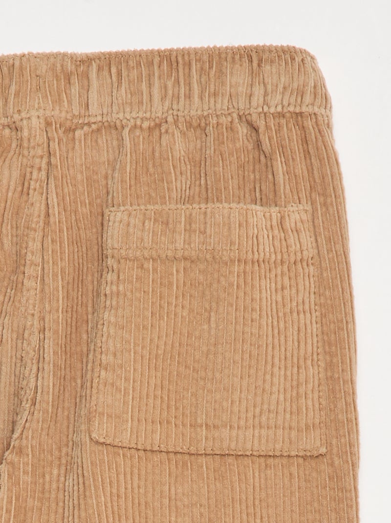 Pantalón de pana Beige - Kiabi