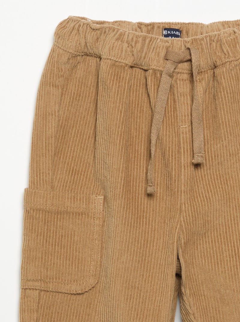 Pantalón de pana Beige - Kiabi