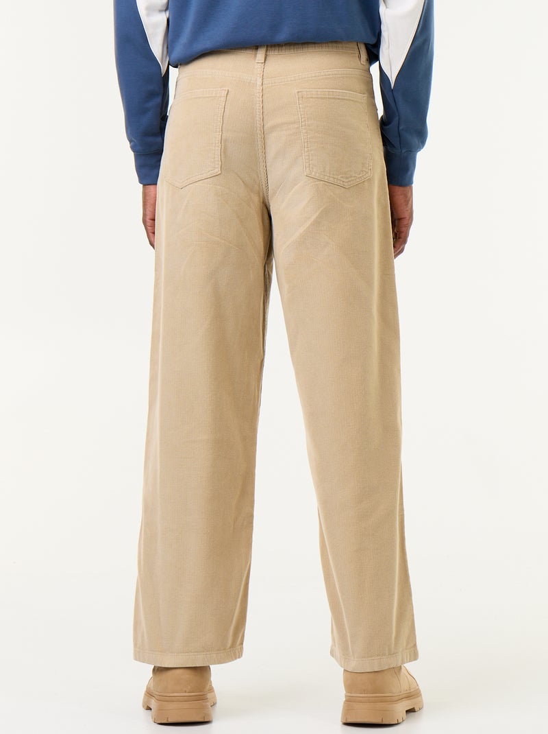 Pantalón de pana Beige - Kiabi