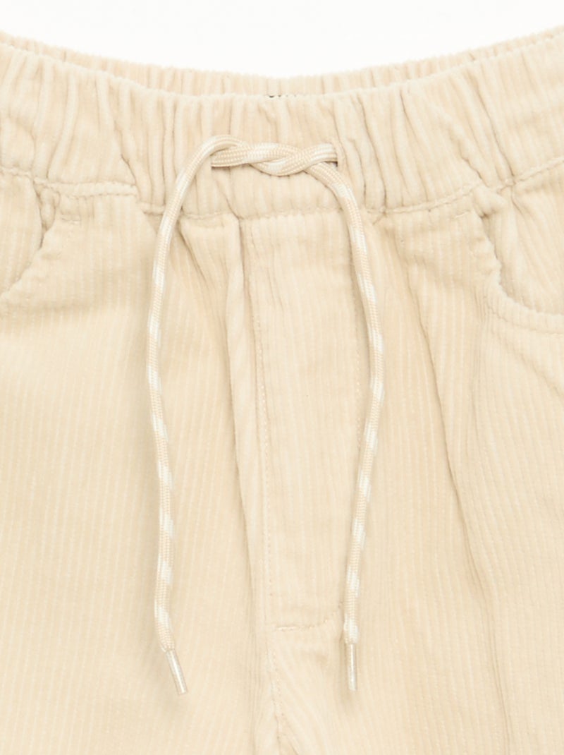Pantalón de pana Beige - Kiabi