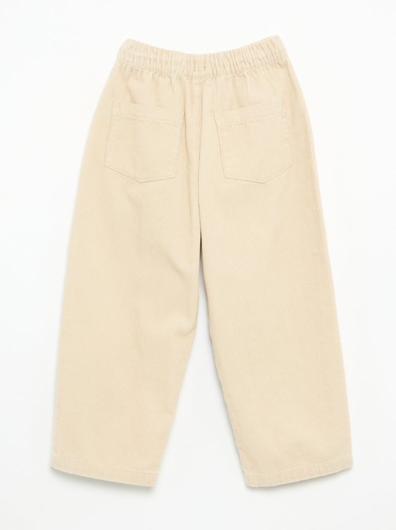 Pantalón de pana Beige - Kiabi