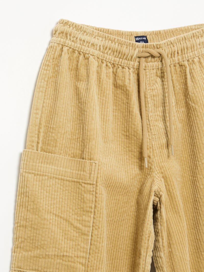 Pantalón de pana Beige - Kiabi