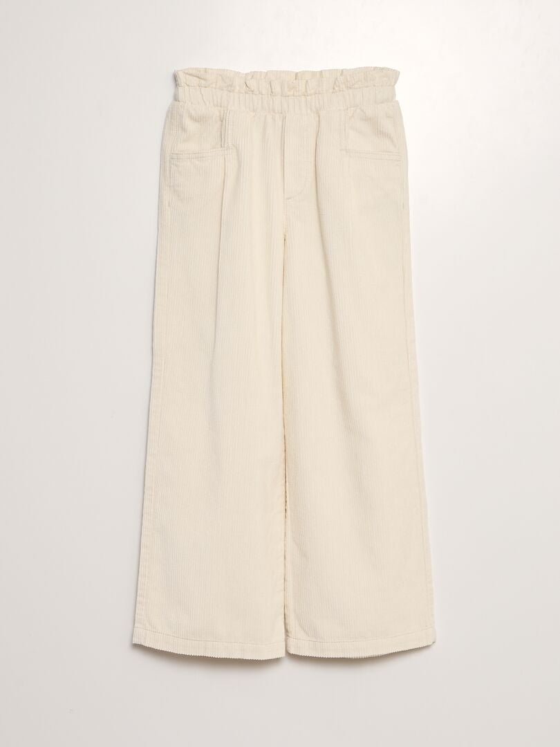 Pantalon de pana blanco sale