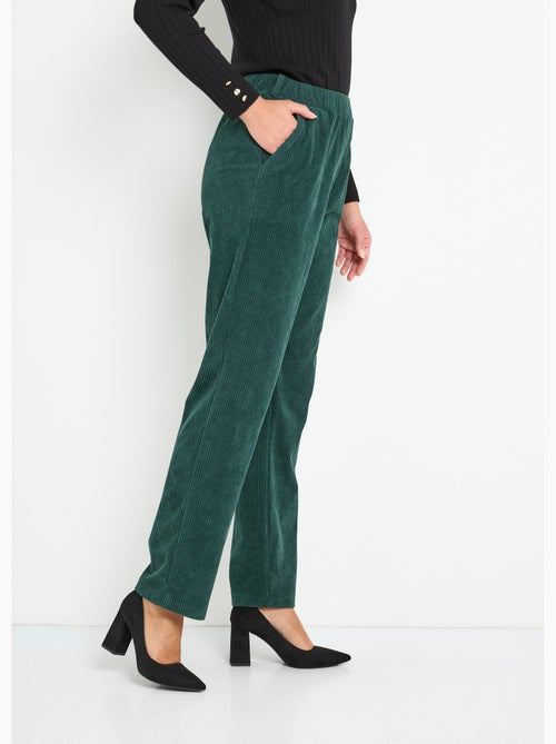 Pantalón de pana con cintura elástica - Afibel - Kiabi Pantalón de pana con cintura elástica - Afibel - Kiabi