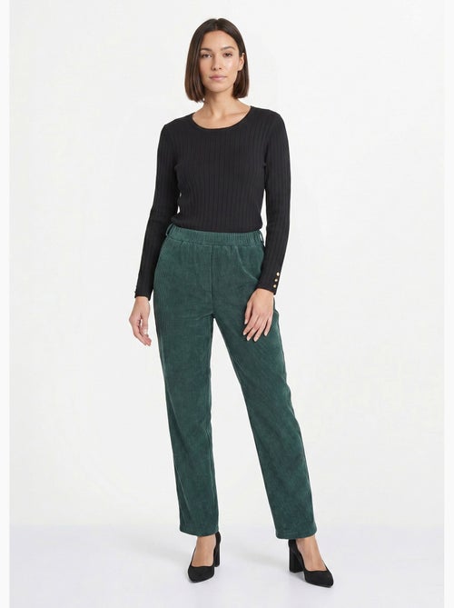 Pantalón de pana con cintura elástica - Afibel - Kiabi Pantalón de pana con cintura elástica - Afibel - Kiabi