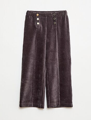 Pantalón de pana con doble abertura con botones a presión - So Easy