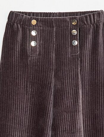 Pantalón de pana con doble abertura con botones a presión - So Easy