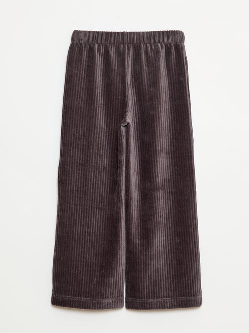 Pantalón de pana con doble abertura con botones a presión - So Easy - Kiabi