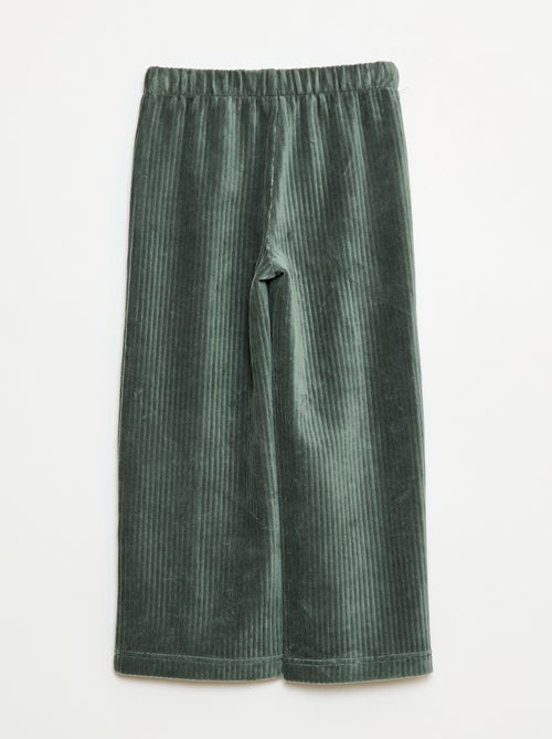 Pantalón de pana con doble abertura con botones a presión - So Easy - Kiabi