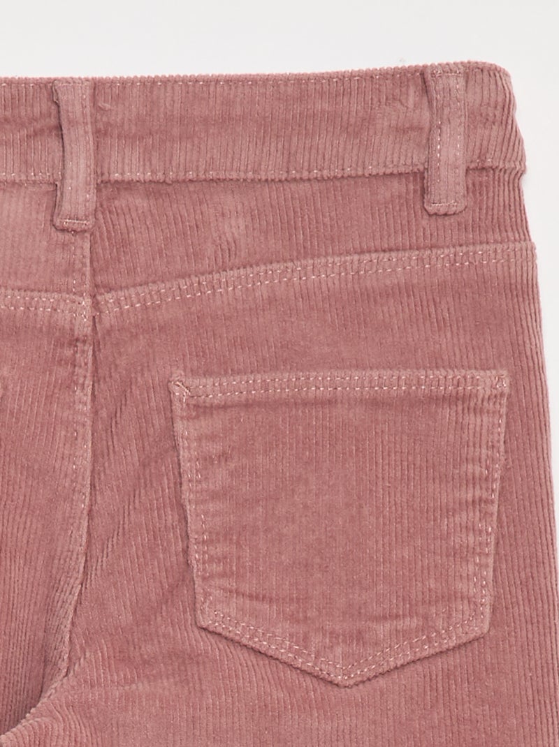 Pantalón de pana corte flare Rosa - Kiabi