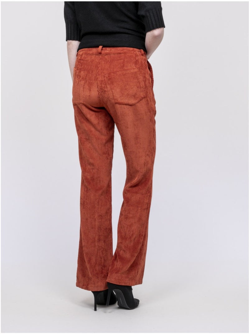 Pantalón de pana ELIO Rojo ladrillo - Kiabi