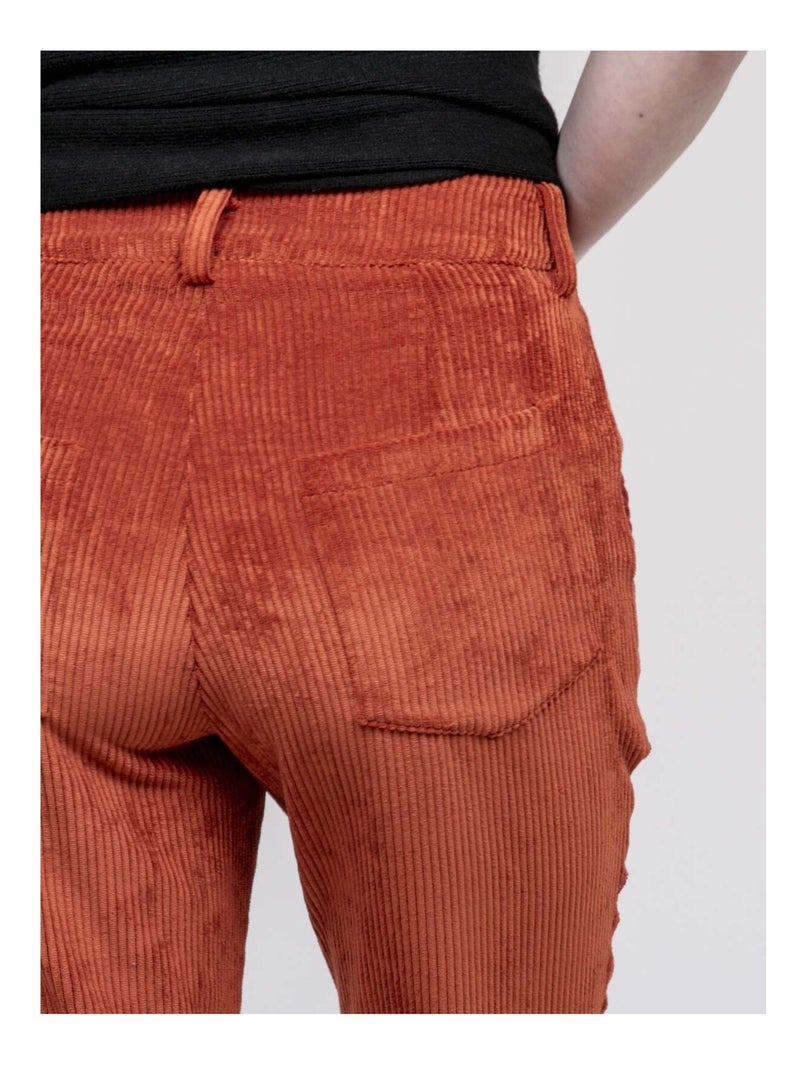 Pantalón de pana ELIO Rojo ladrillo - Kiabi