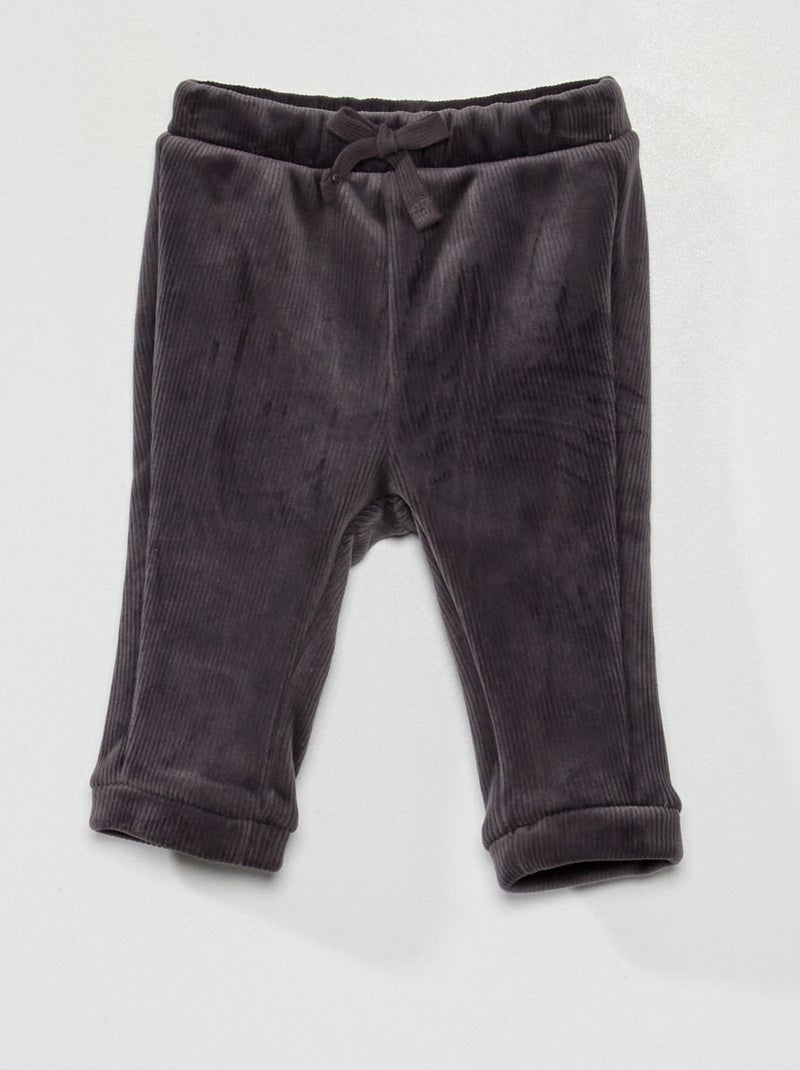 Pantalón de pana gris oscuro - Kiabi