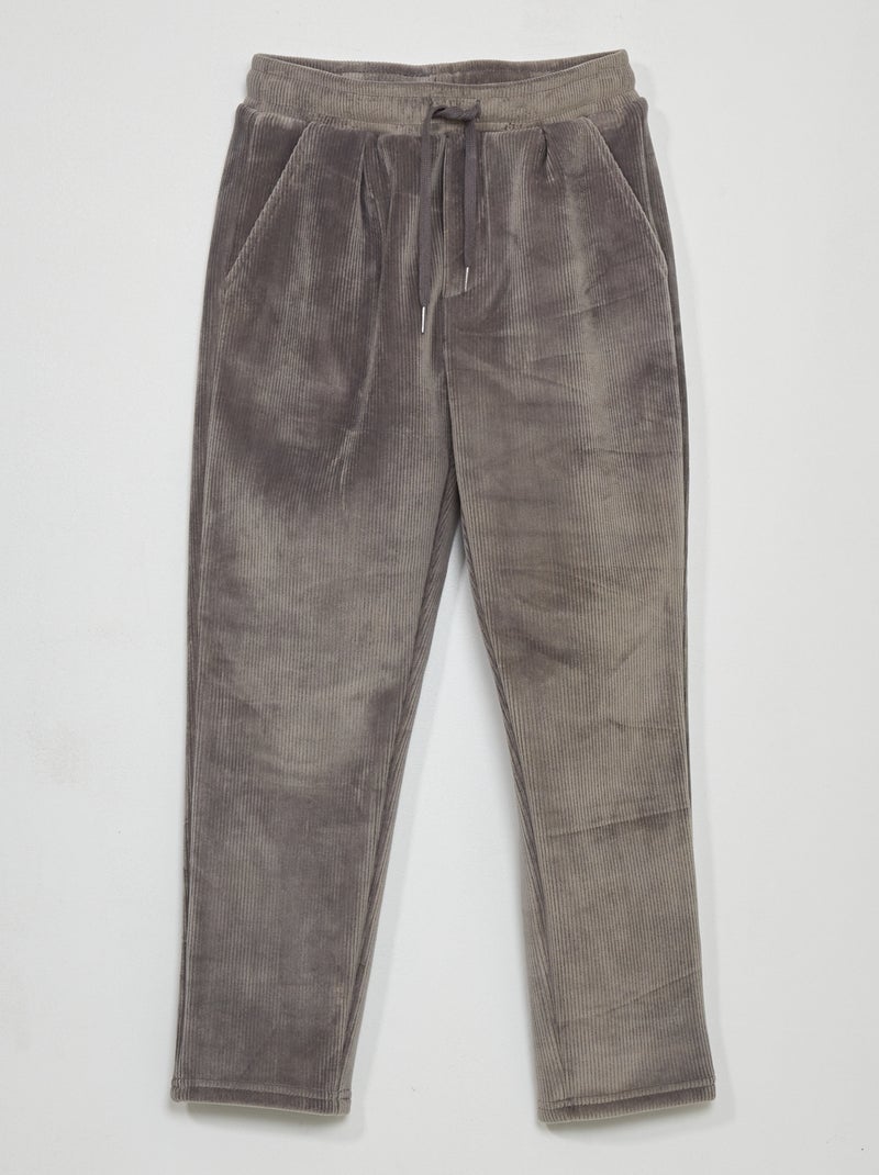 Pantalón de pana GRIS - Kiabi